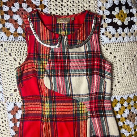 y2k Vera Wang Princess plaid mini dress - Picture 2 of 9